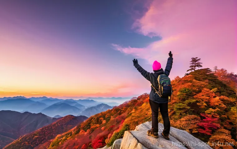 설악산 권금성 일출 포인트 - **Prompt 1: The Golden Embrace of Gwongeumseong Sunrise**
    A breathtaking panoramic wide-angle sh...