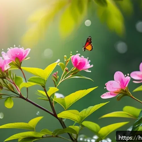 Home 17 광양 매화마을 봄꽃사진 - A vibrant spring scene in Maehua village featuring a diverse array of colorful flowers blooming on t...